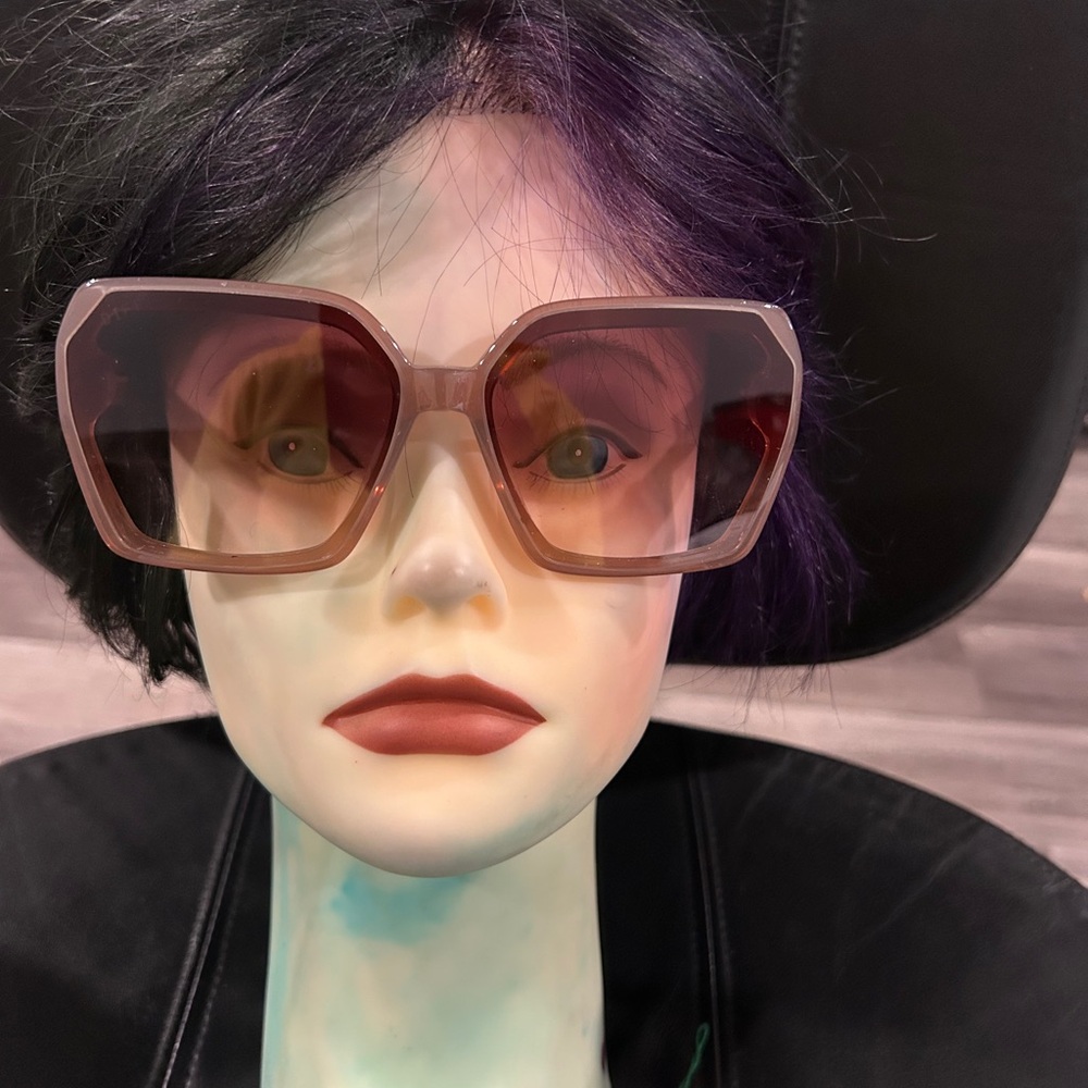 DIFF Chic Oversized light Brown Sunglasses - image 2